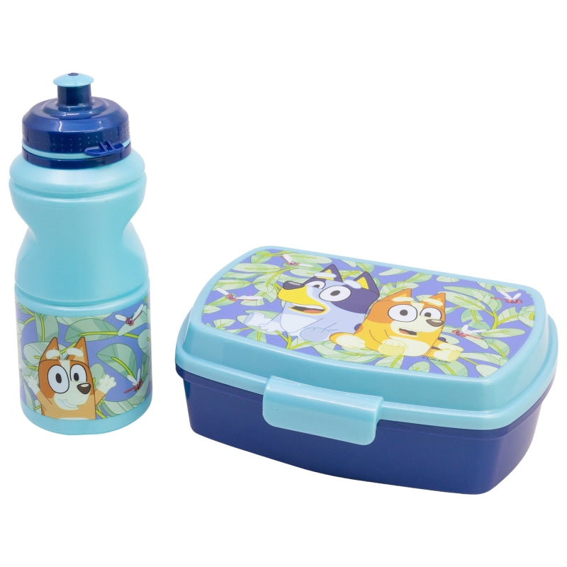 SET VUELTA AL COLE (SANDWICHERA RECTANGULAR Y BOTELLA SPORT EASY HOLD 380 ML) EN CAJA REGALO BLUEY - Imagen 2