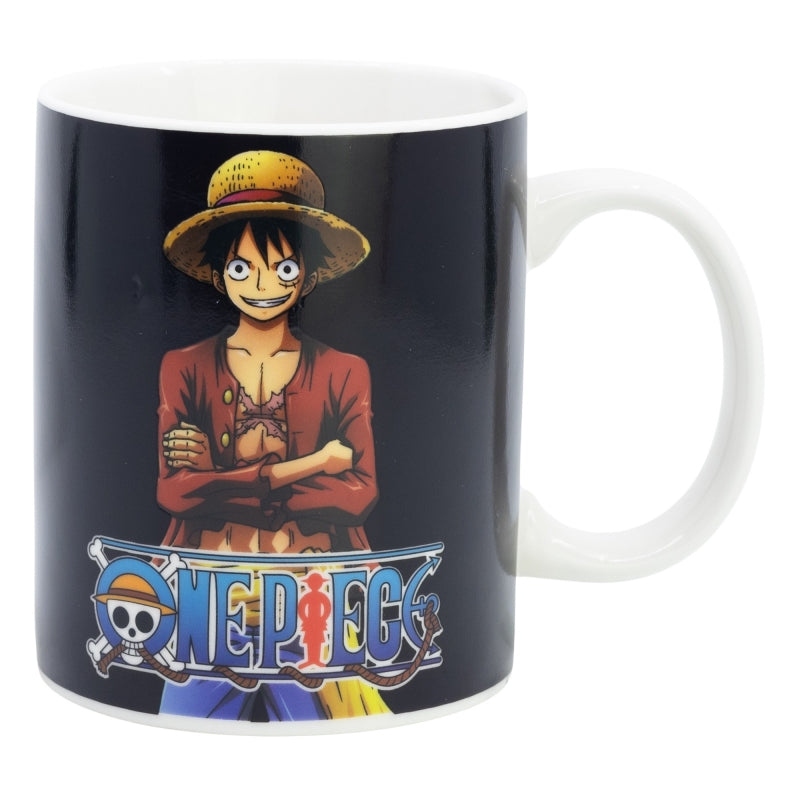 TAZA CERAMICA 325 ML CHANGING COLOR EN CAJA REGALO ONE PIECE - Imagen 1