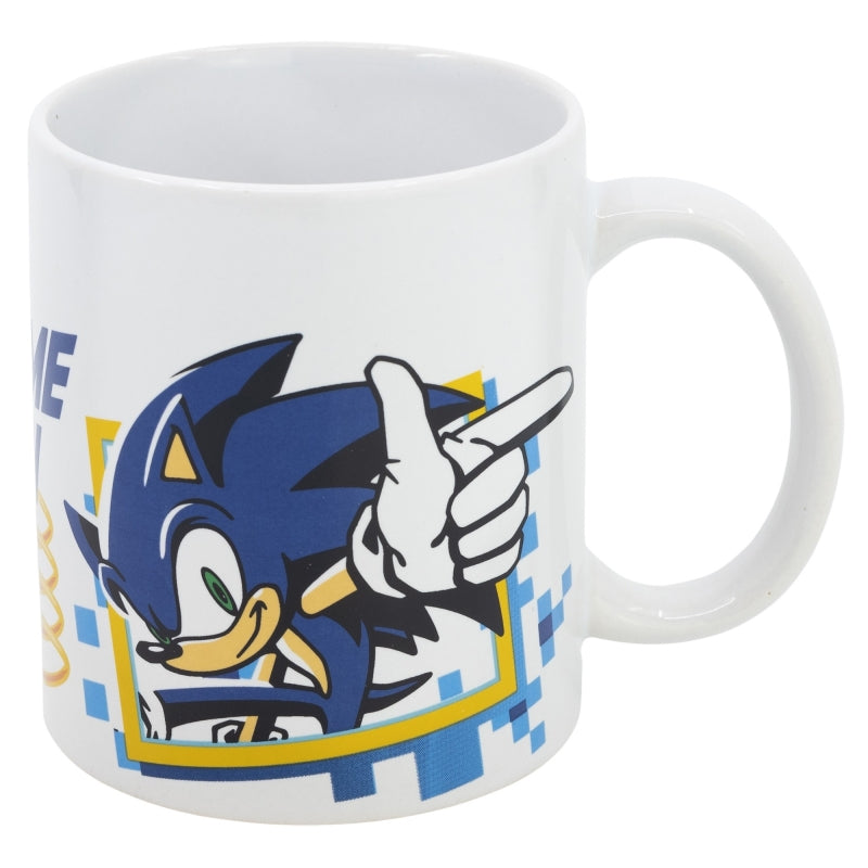 TAZA CERAMICA 325 ML EN CAJA DE REGALO SONIC GAME ON WH - Imagen 1