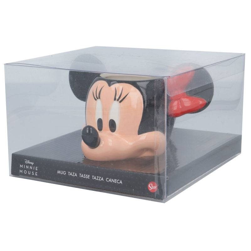 TAZA CERAMICA 3D 360 ML EN CAJA REGALO CABEZA MINNIE - Imagen 1