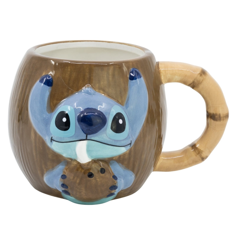 TAZA CERAMICA 3D 420 ML EN CAJA REGALO STITCH COCONUT - Imagen 1