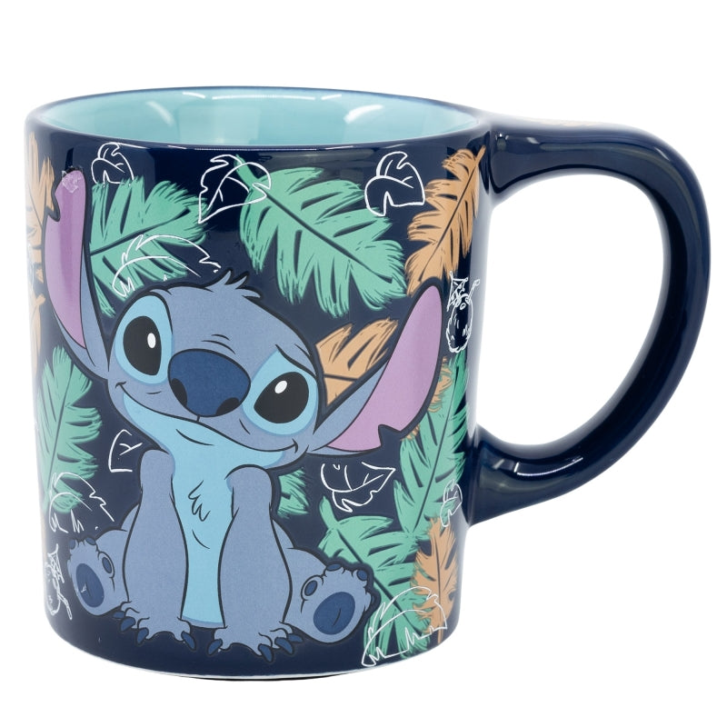 TAZA CERAMICA ANTIVUELCO 300 ML STITCH OHANA - Imagen 1