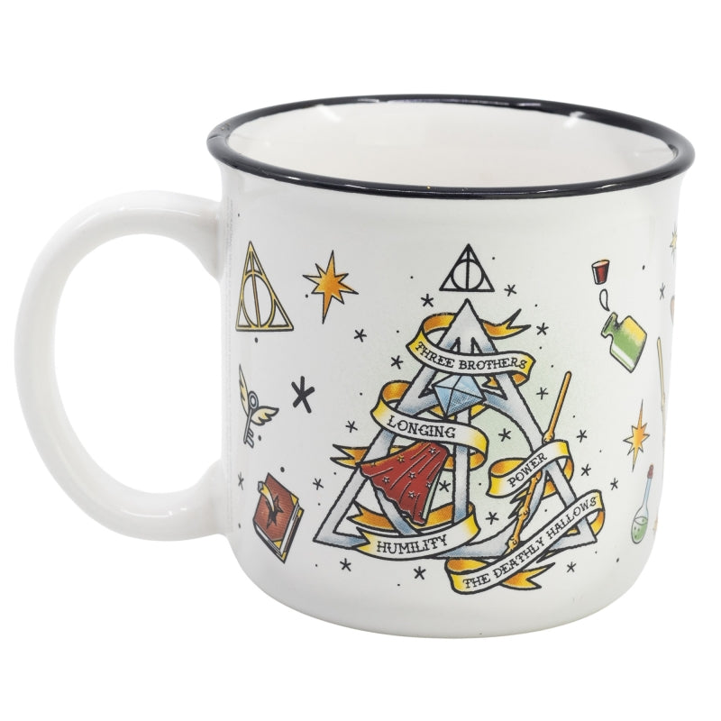 TAZA CERAMICA DESAYUNO 400 ML EN CAJA REGALO HARRY POTTER MAGIC SYMBOLS - Imagen 2