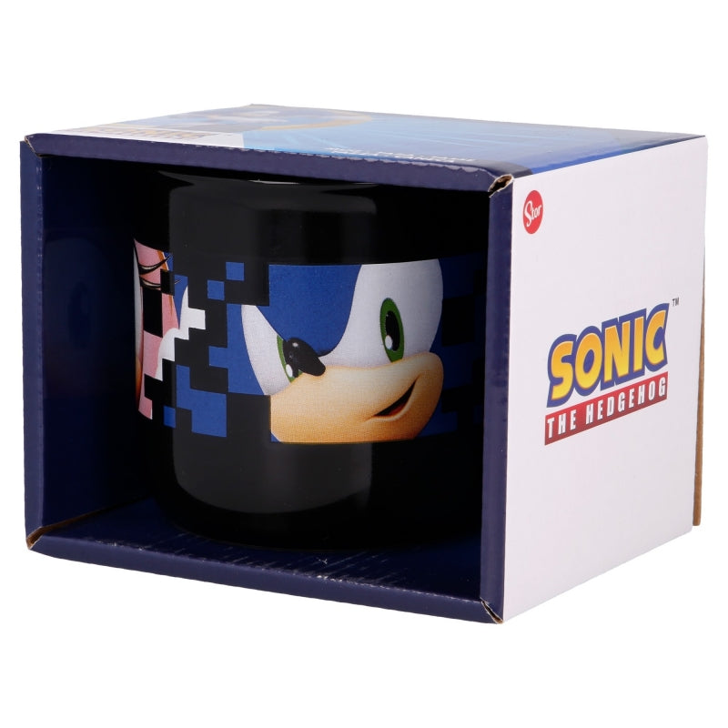 TAZA CERAMICA DESAYUNO 400 ML EN CAJA REGALO SONIC - Imagen 1