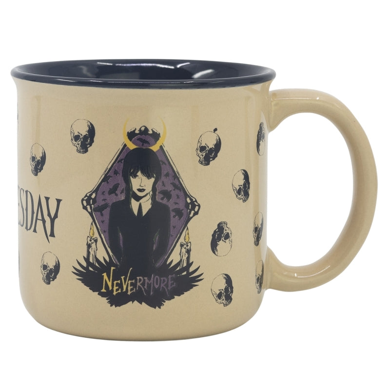 TAZA CERAMICA DESAYUNO 400 ML WEDNESDAY EN CAJA DE REGALO - Imagen 1