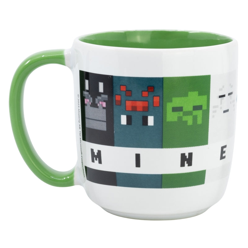 TAZA CERAMICA ELITE 380 ML EN CAJA REGALO MINECRAFT SQUARED PATTERN - Imagen 2