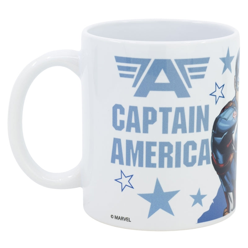 TAZA CERAMICA SB 325 ML EN CAJA AVENGERS CAPTAIN AMERICA SHIELD ATTACK - Imagen 1