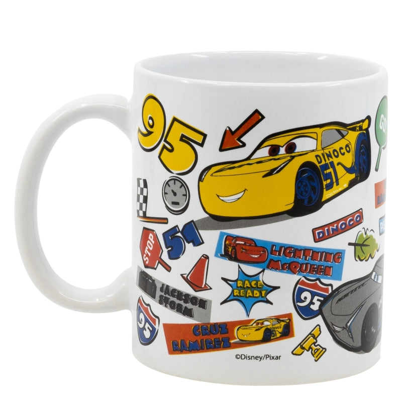 TAZA CERAMICA SB 325 ML EN CAJA CARS STICKERS - Imagen 2