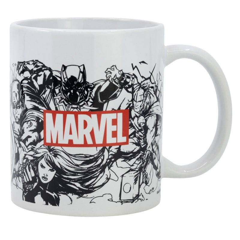 TAZA CERAMICA SB 325 ML EN CAJA MARVEL PATTERN - Imagen 1