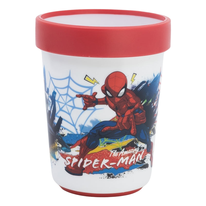 VASO ANTIDESLIZANTE PREMIUM BICOLOR 260 ML SPIDERMAN MOVING TARGET - Imagen 1