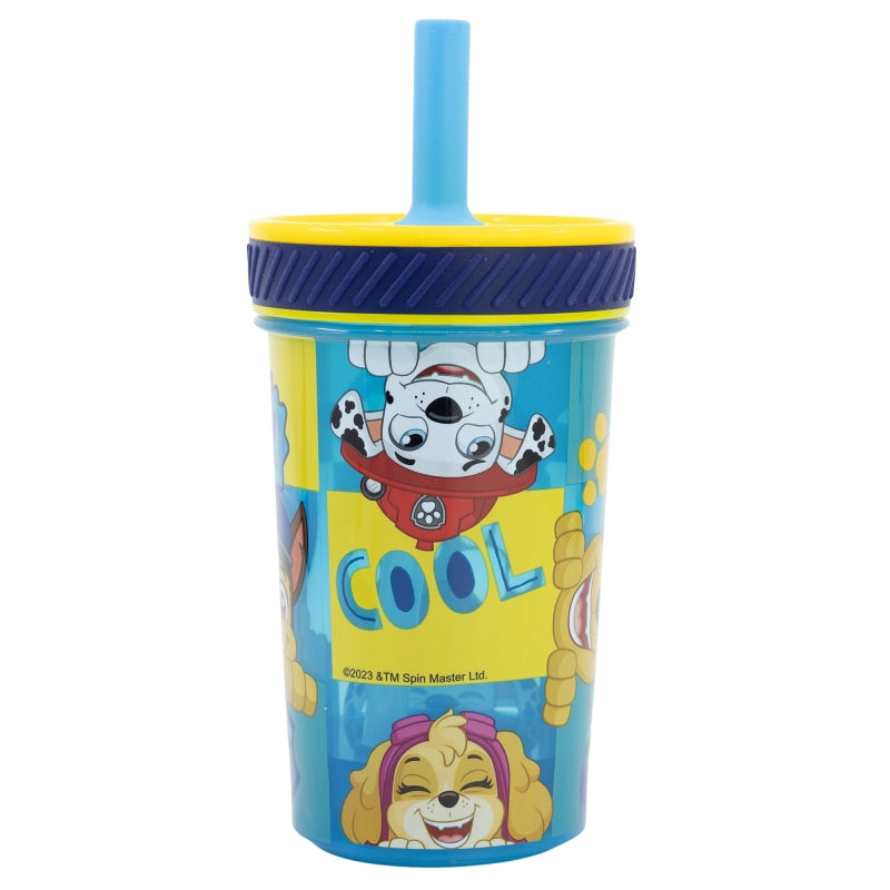 VASO PP ANTIVUELCO CON PAJITA DE SILICONA 370 ML PAW PATROL BOY HI THERE - Imagen 2