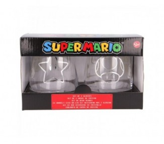 Stor set 2 vasos de cristal 510 ml Super Mario