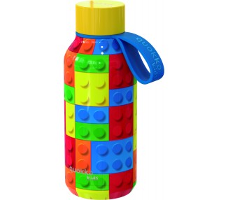 Quokka  Kids botella termo solid  con colgador Color Bricks 330 ML