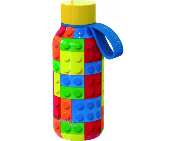 Quokka  Kids botella termo solid  con colgador Color Bricks 330 ML