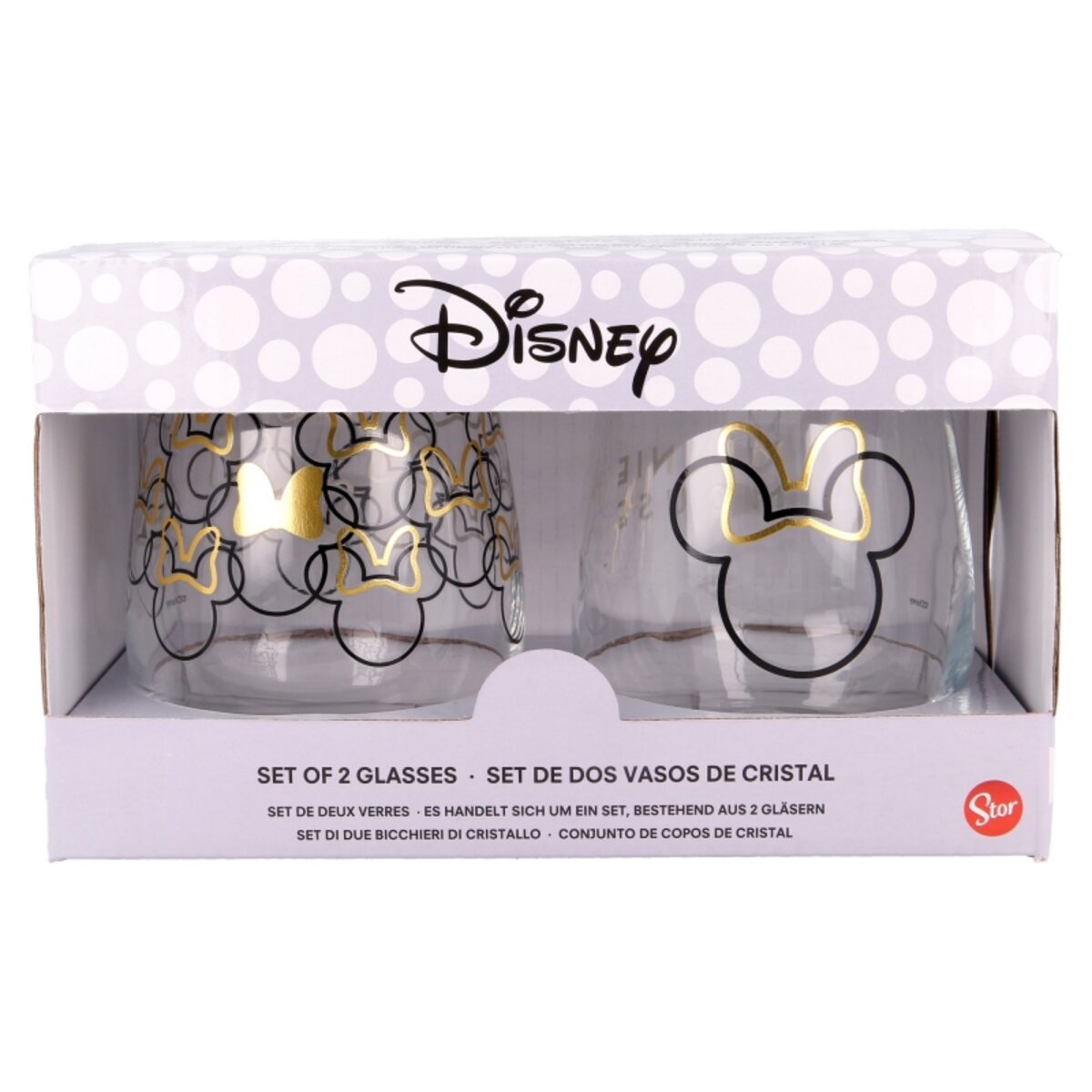 ILLUSION SET OF 2 510 ML MINNIE GLASS GLASSES