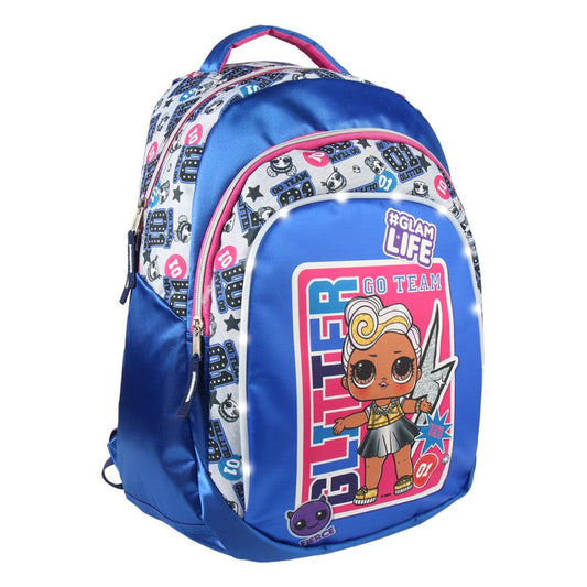 MOCHILA ESCOLAR LUCES LOL SURPRISE
