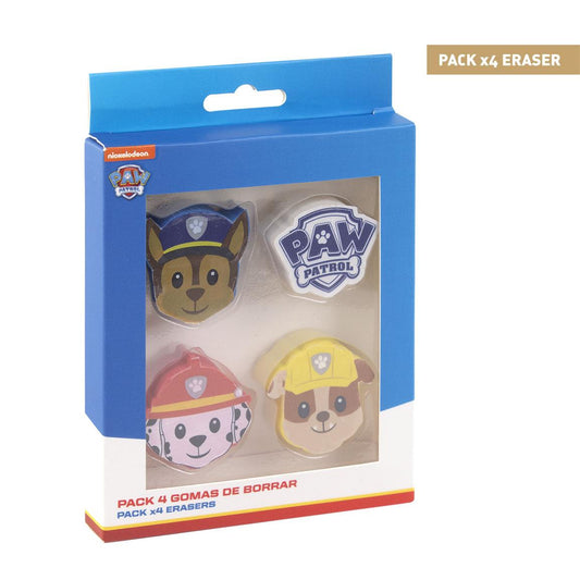 PAW PATROL ERASER PACK OF 4