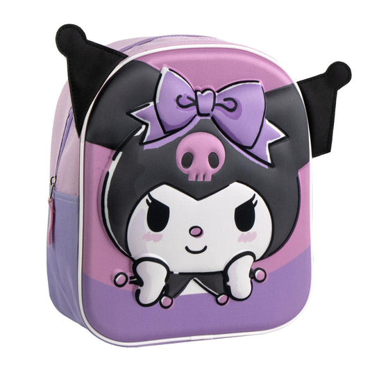 MOCHILA INFANTIL 3D APLICACIONES HELLO KITTY KUROMI - Imagen 1