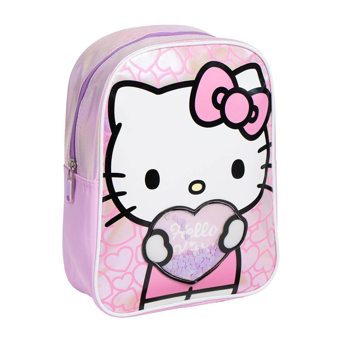 MOCHILA INFANTIL PERSONAJE APLICACIONES HELLO KITTY - Imagen 1