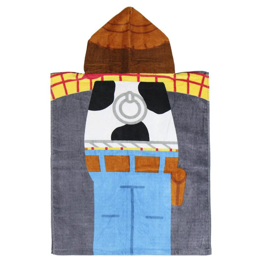 PONCHO PLAYA 100% ALGODON TOY STORY WODDY