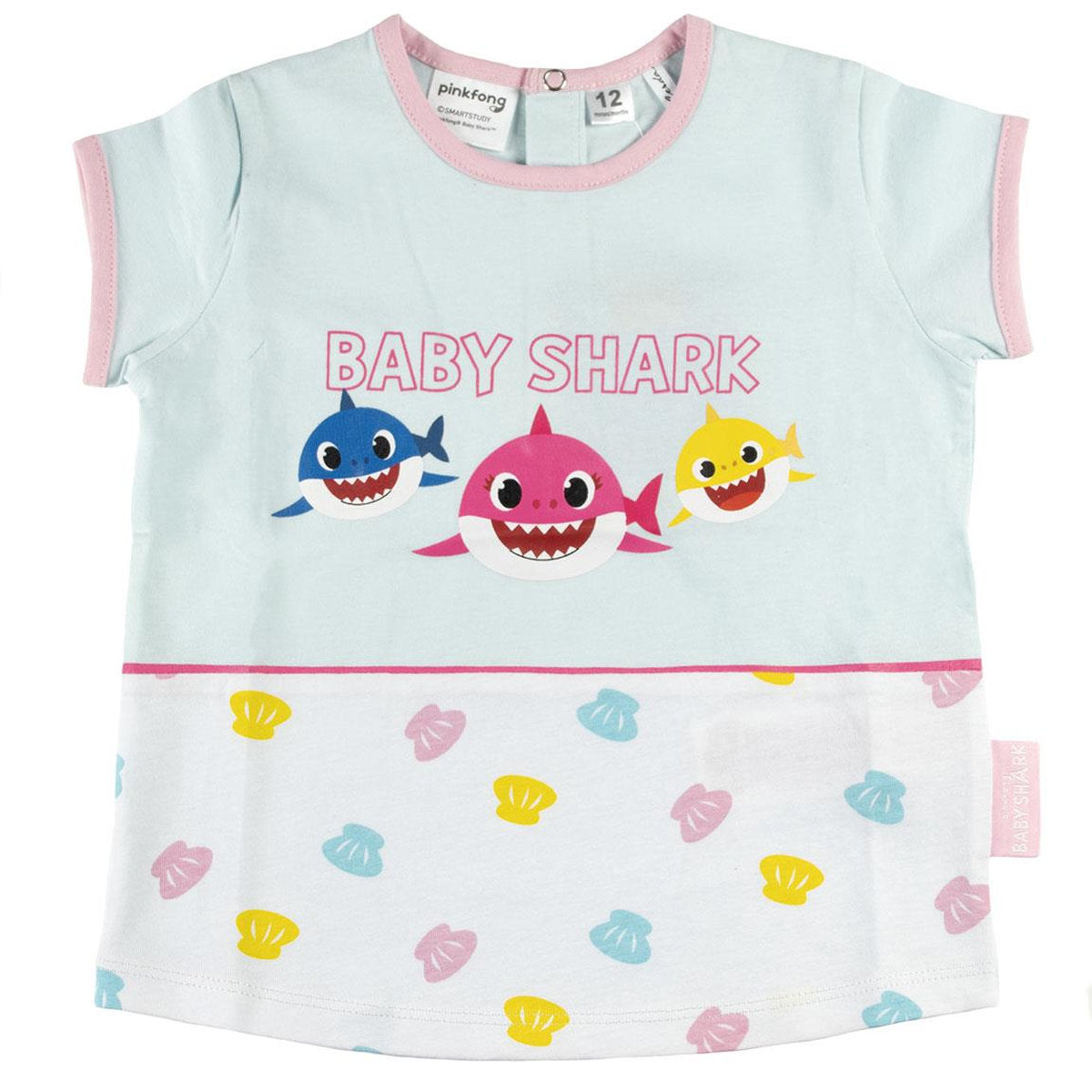 PACK 6 PIJAMAS CORTO BABY SHARK T 12-36 MESES