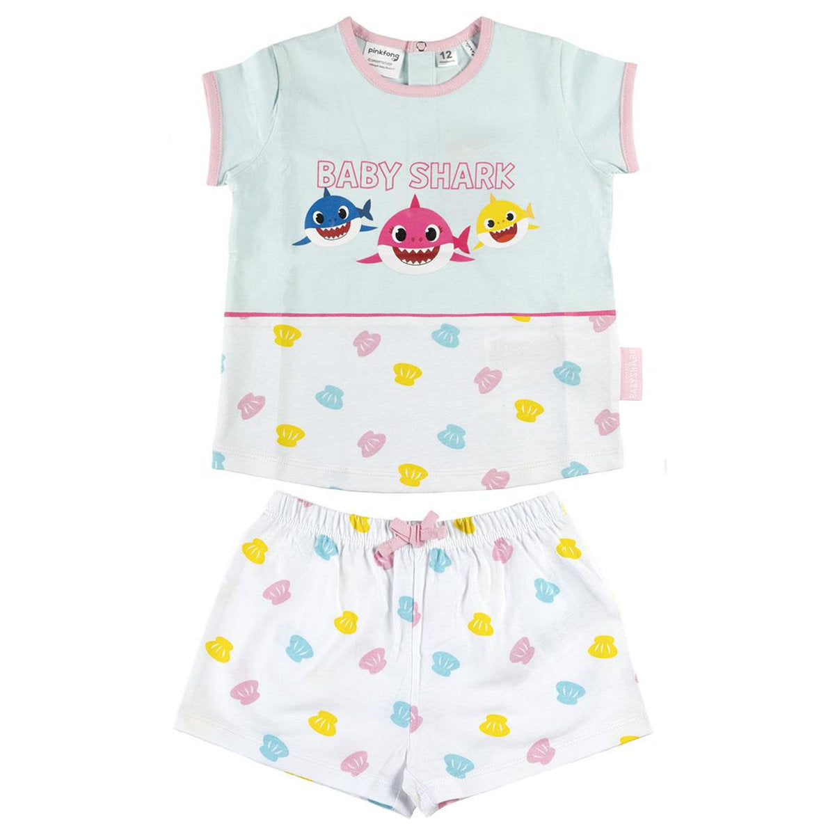 PACK 6 PIJAMAS CORTO BABY SHARK T 12-36 MESES