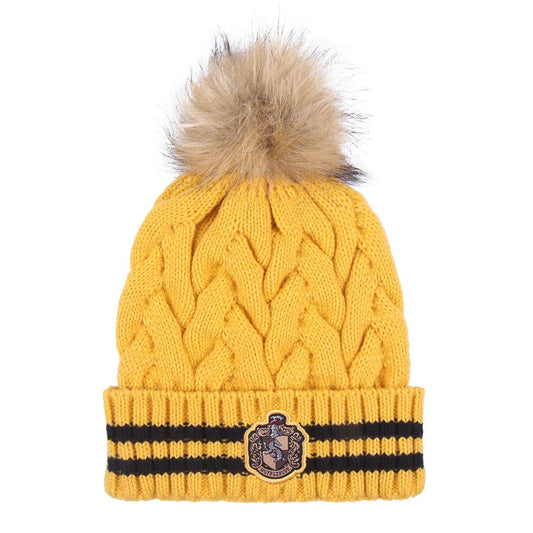 GORRO TRICOT POMPOM HARRY POTTER HUFFLEPUFF - Imagen 1
