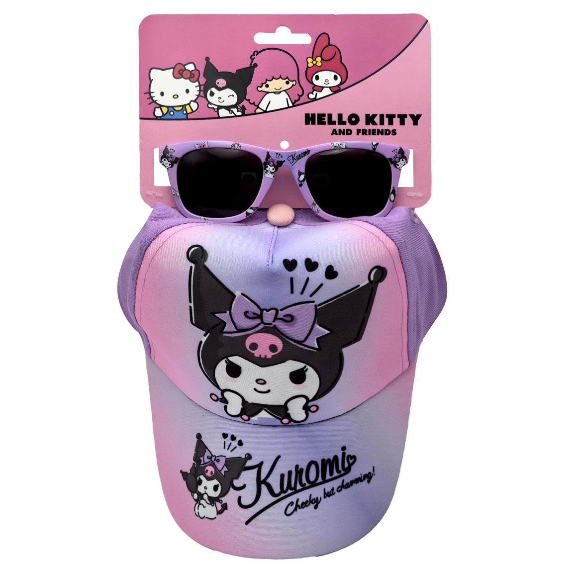GORRA SET GAFAS DE SOL HELLO KITTY KUROMI - Imagen 1