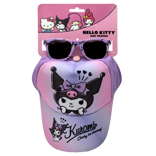 GORRA SET GAFAS DE SOL HELLO KITTY KUROMI - Imagen 1