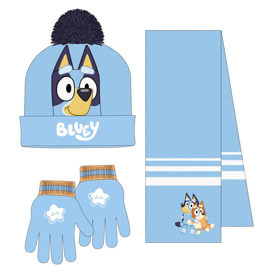 CONJUNTO 3 PIEZAS BUFANDA BLUEY - Imagen 1