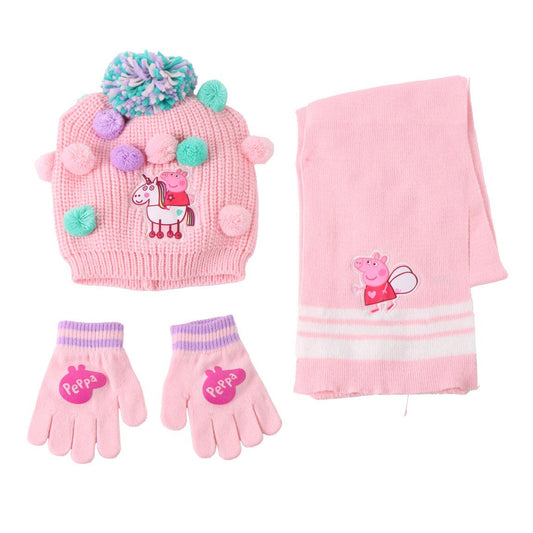 CONJUNTO 3 PIEZAS BUFANDA PEPPA PIG - Imagen 1