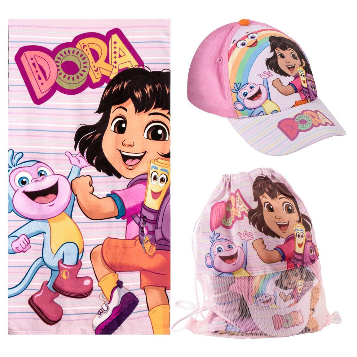 TOALLA SET SAQUITO DORA LA EXPLORADORA