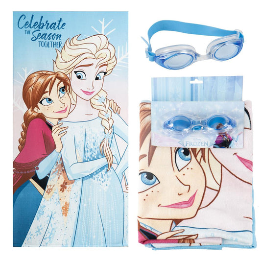 TOALLA SET GAFAS NATACION FROZEN