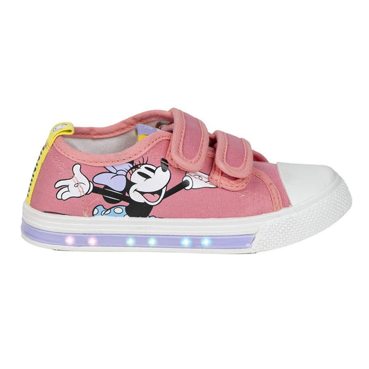 ZAPATILLA LONETA SUELA PVC CON LUCES ALGODÓN MINNIE - Imagen 1