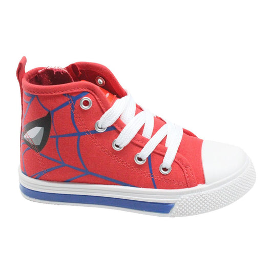 ZAPATILLA LONETA SUELA PVC CON LUCES ALTA SPIDERMAN - Imagen 1