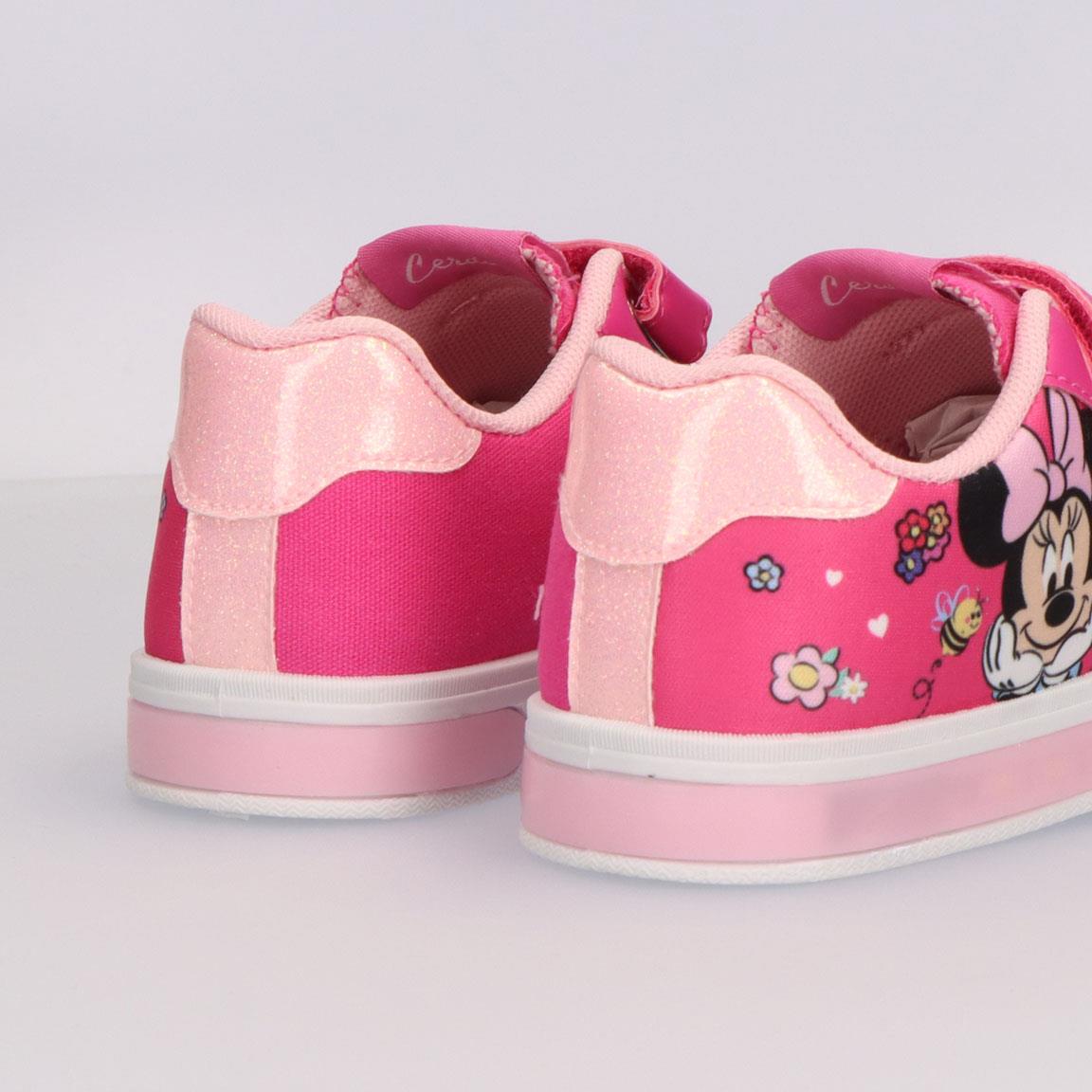 ZAPATILLA LONETA SUELA PVC CON LUCES MINNIE