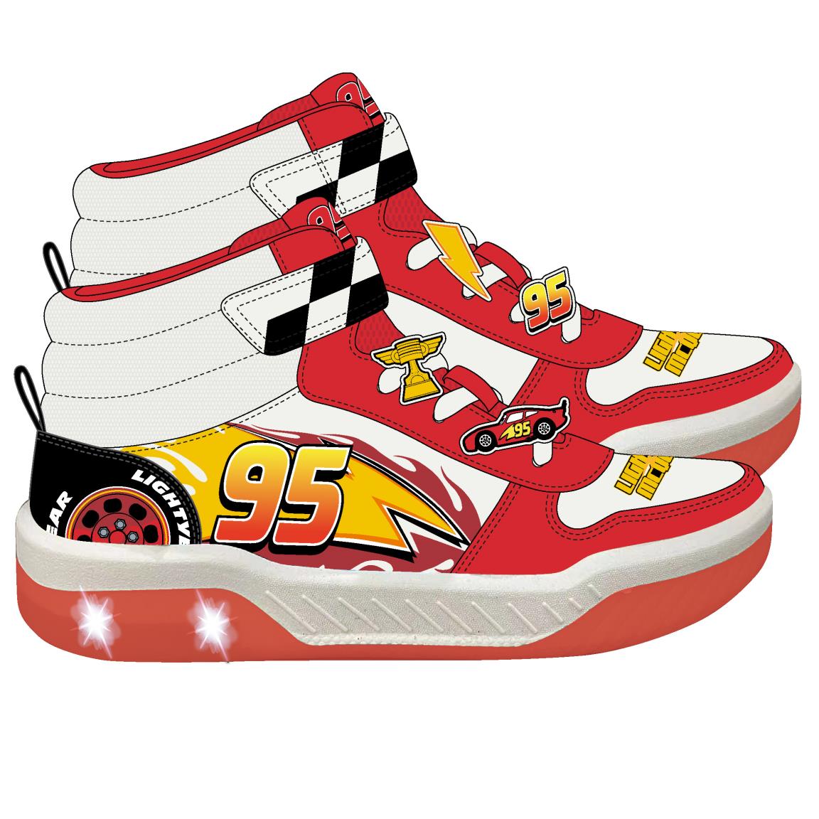DEPORTIVA SUELA PVC CON LUCES BASKETBALL CARS