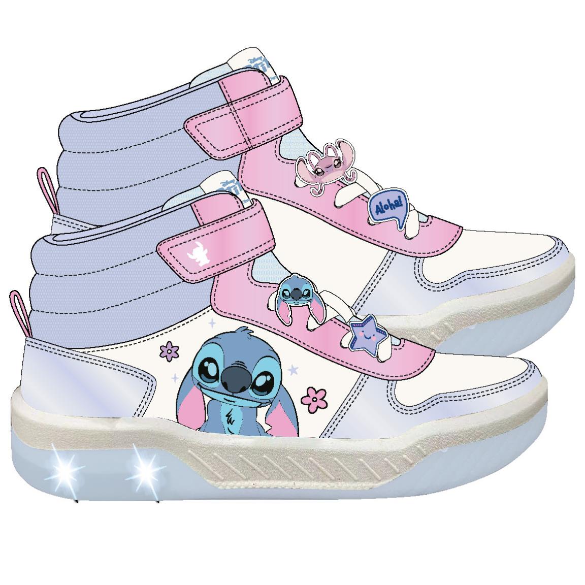 DEPORTIVA SUELA PVC CON LUCES BASKETBALL STITCH