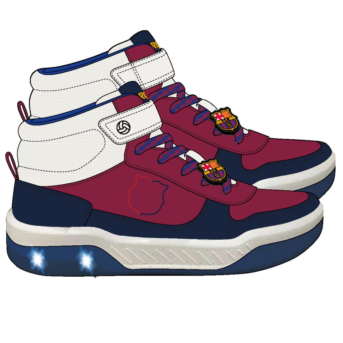 DEPORTIVA SUELA PVC CON LUCES BASKETBALL FC BARCELONA