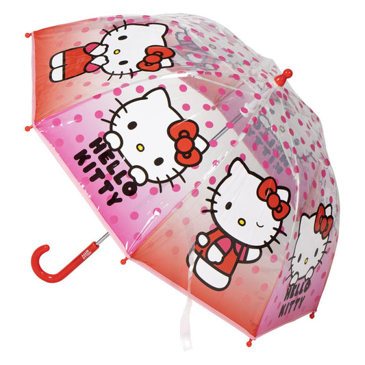 PARAGUAS MANUAL POE BURBUJA HELLO KITTY - Imagen 1