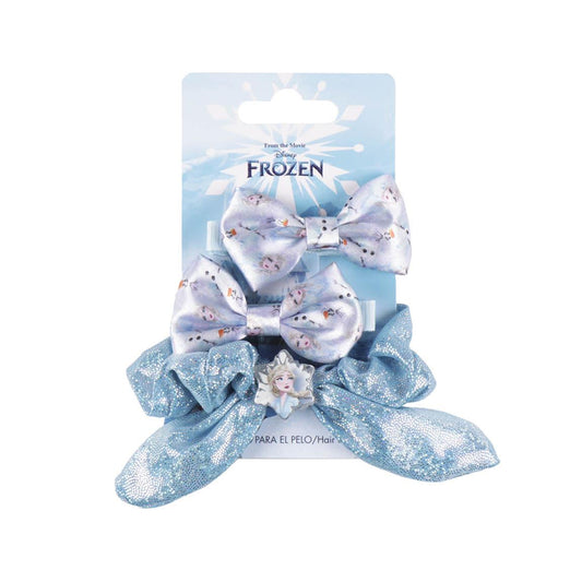 ACCESORIOS PELO LAZOS 3 PIEZAS FROZEN - Imagen 1