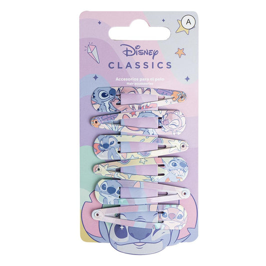 ACCESORIOS PELO CLIPS 6 PIEZAS STITCH - Imagen 1