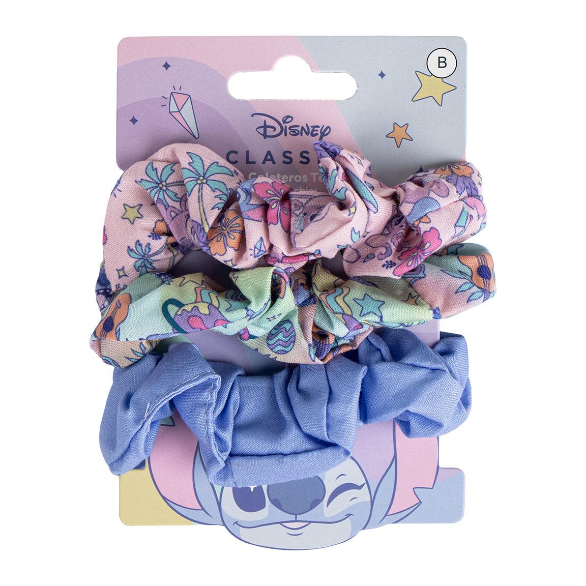 ACCESORIOS PELO COLETERO DE TELA 3 PIEZAS STITCH - Imagen 1