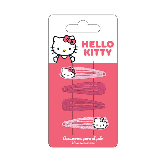 ACCESORIOS PELO CLIPS 4 PIEZAS HELLO KITTY - Imagen 1