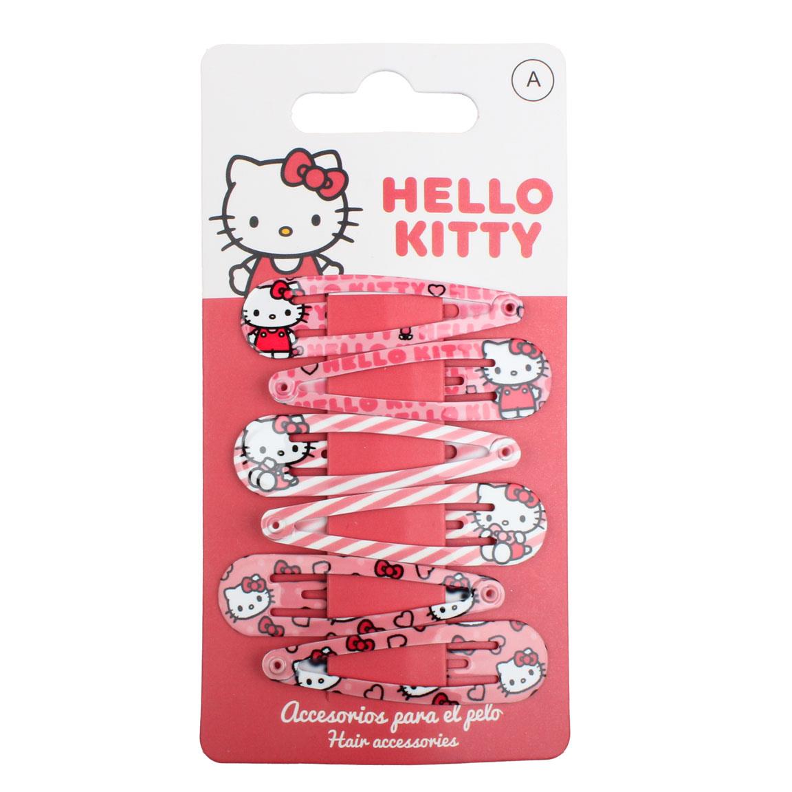 ACCESORIOS PELO CLIPS 6 PIEZAS HELLO KITTY - Imagen 1