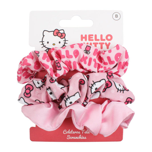 ACCESORIOS PELO COLETERO DE TELA 3 PIEZAS HELLO KITTY - Imagen 1