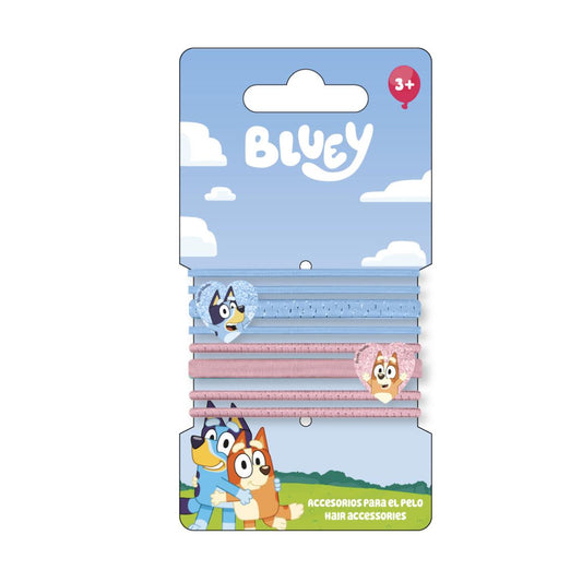 ACCESORIOS PELO ELÁSTICOS 8 PIEZAS BLUEY - Imagen 1