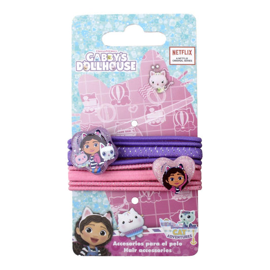 ACCESORIOS PELO ELÁSTICOS 8 PIEZAS GABBY´S DOLLHOUSE - Imagen 1