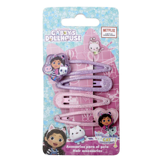 ACCESORIOS PELO CLIPS 4 PIEZAS GABBY´S DOLLHOUSE - Imagen 1