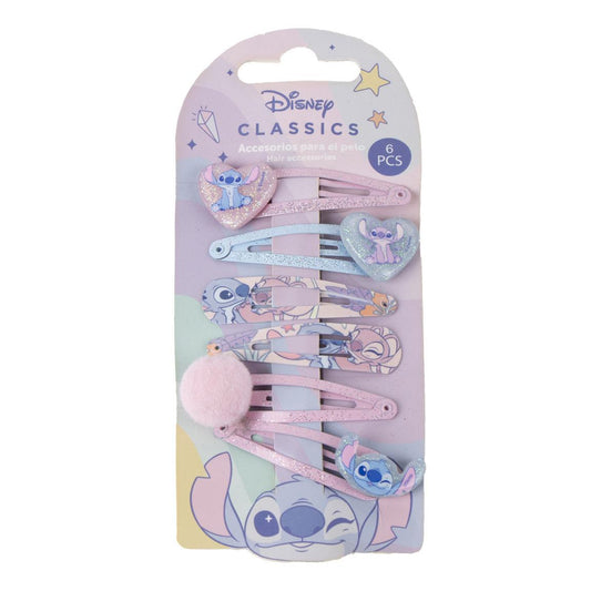 ACCESORIOS PELO CLIPS 6 PIEZAS STITCH - Imagen 1